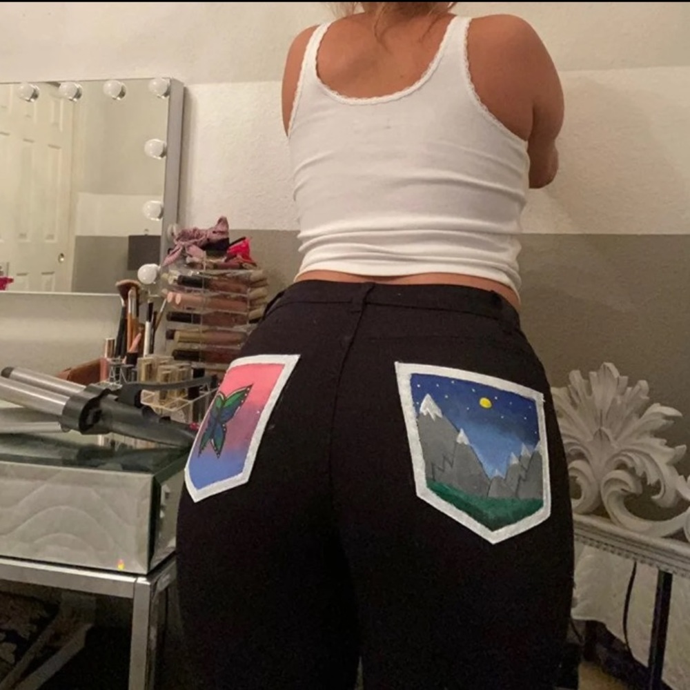 Handpainted H&M jeans